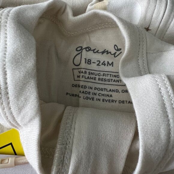 NWT Goumi Kids Luna Baby Footie SZ 18-24mo Sleeper Moons Stars Bamboo Zippy - Picture 3 of 3